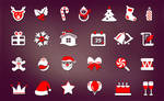 Christmas Icons Set - By WebDesignHood by WebDesignHood