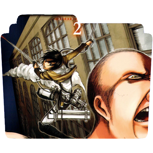 Attack On Titan Manga Volume 2 Cover Icon Folder By Saku434 On Deviantart