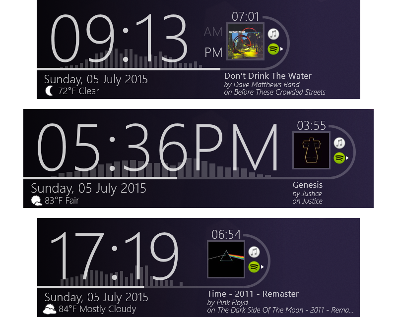 iTunesSpotifyClock 3.2