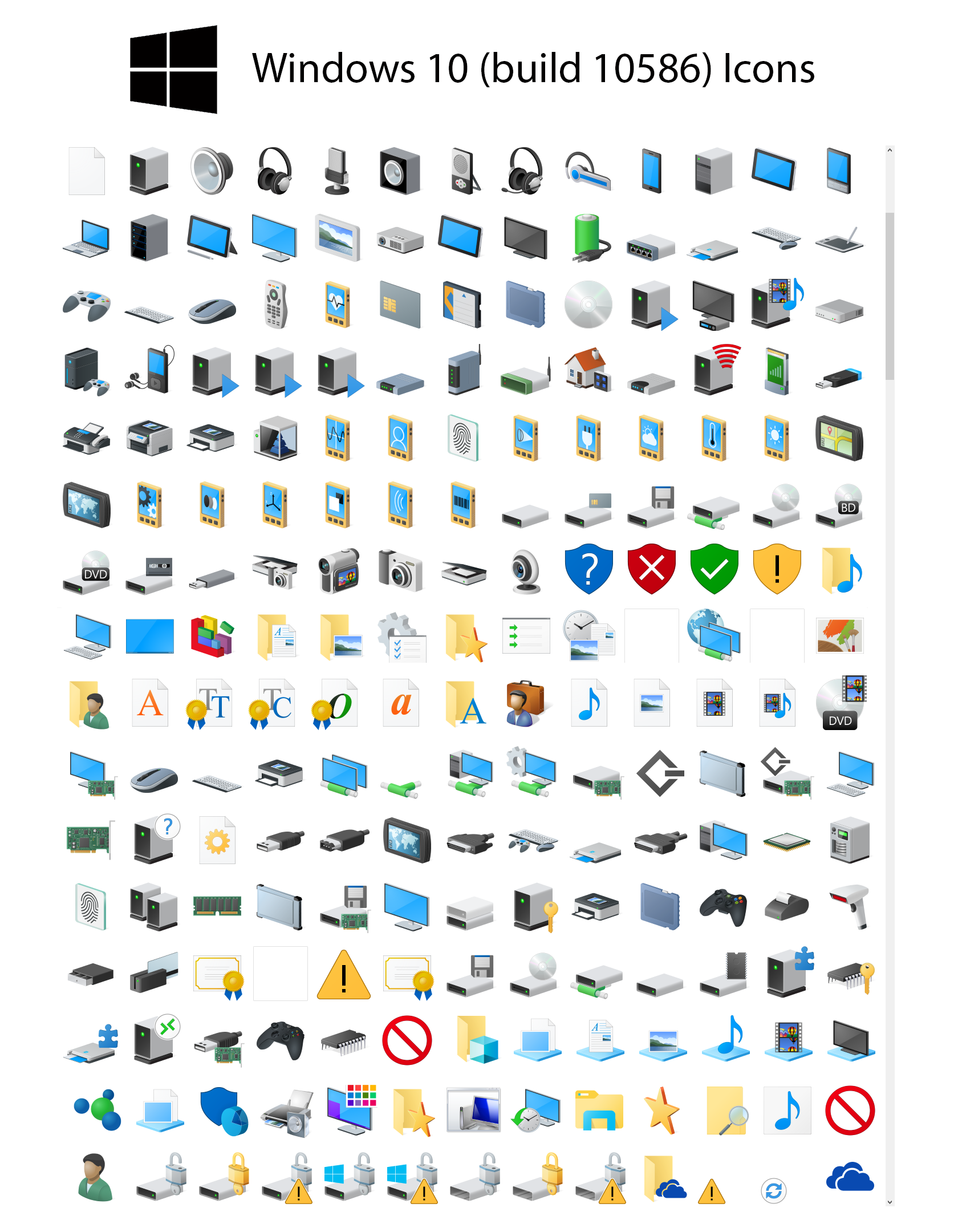 W10 10586 Icons