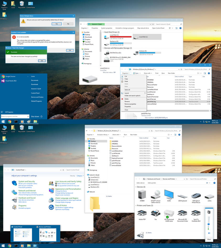 Windows 10 Icon Pack for Windows 7 by Undre4m