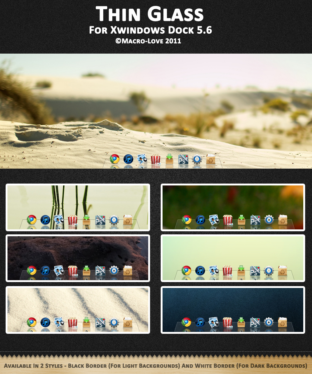 THIN GLASS DOCK for XWD 5.6