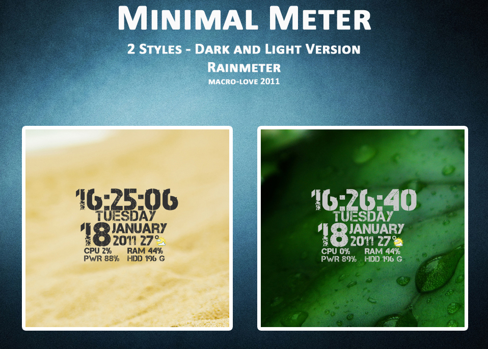 MINIMAL METER for RAINMETER