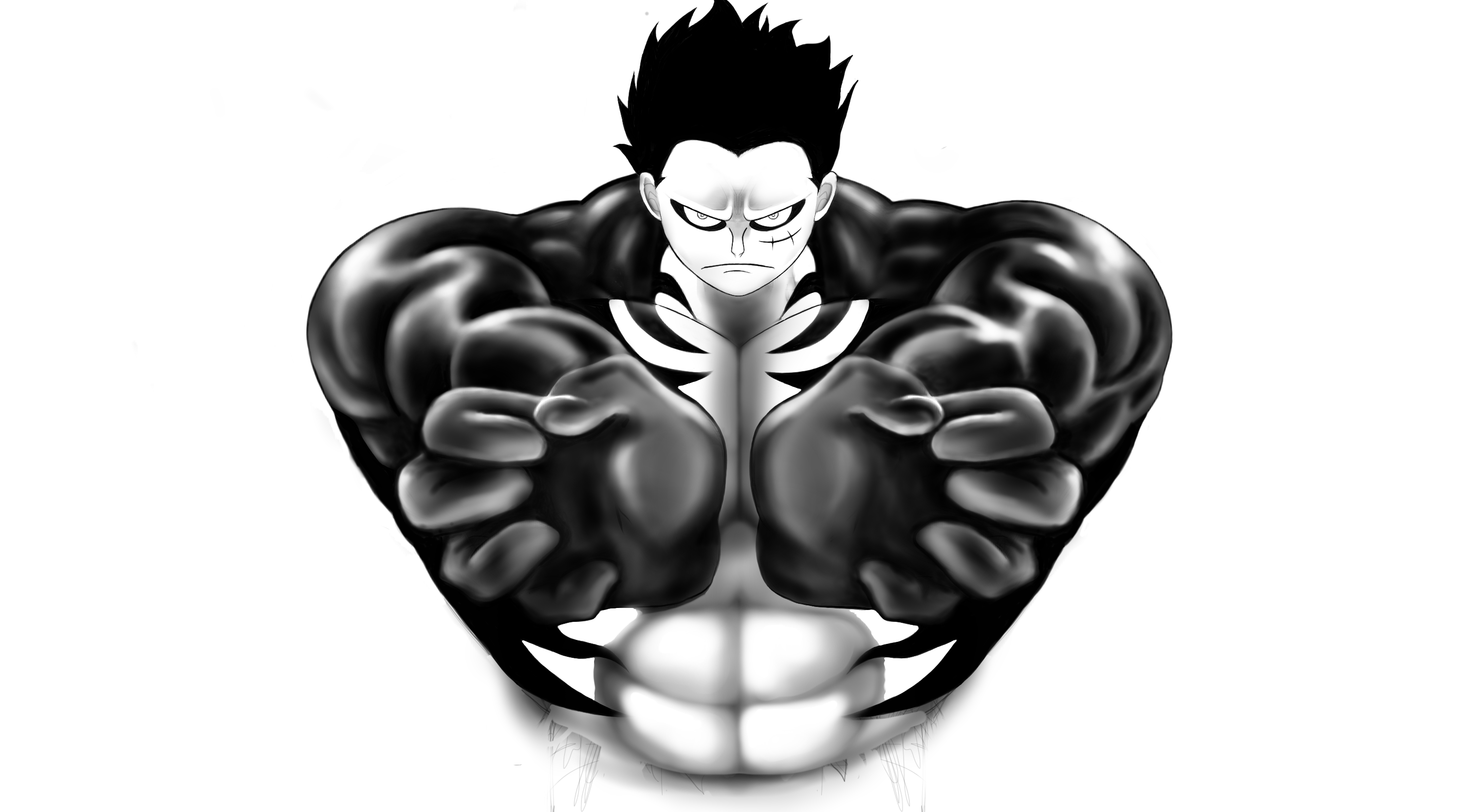 Hd Creatura - Drawing Luffy Gear 4 Png,Luffy Png - free