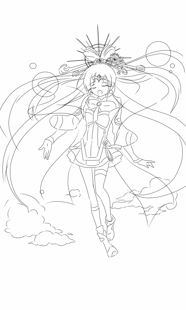 Kougyoku as Luo Tian Yi Line Art