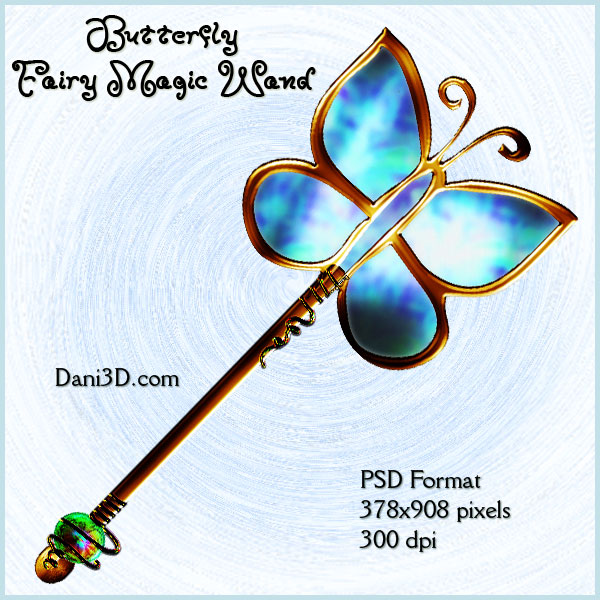 Butterfly Fairy Magic Wand by Dani3D on DeviantArt