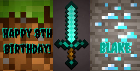 Birthday Card: Minecraft/ Blake