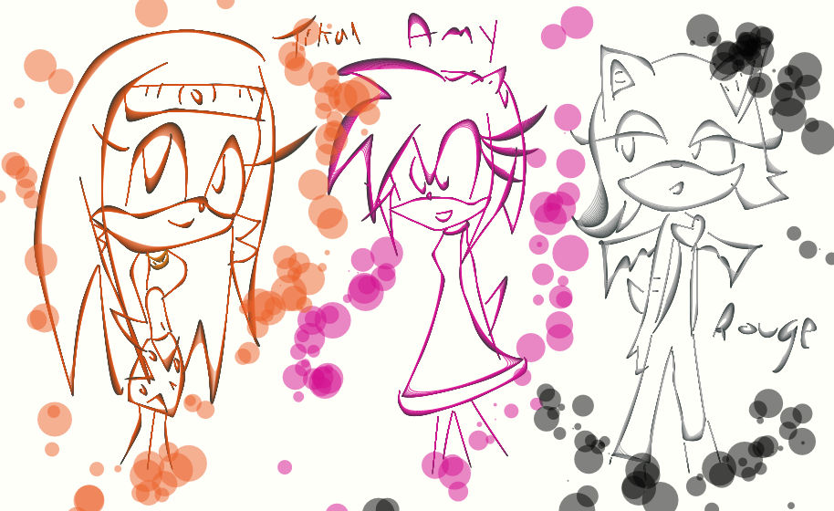 Amy Rouge and Tikal drawing by heartbreaker999 on DeviantArt