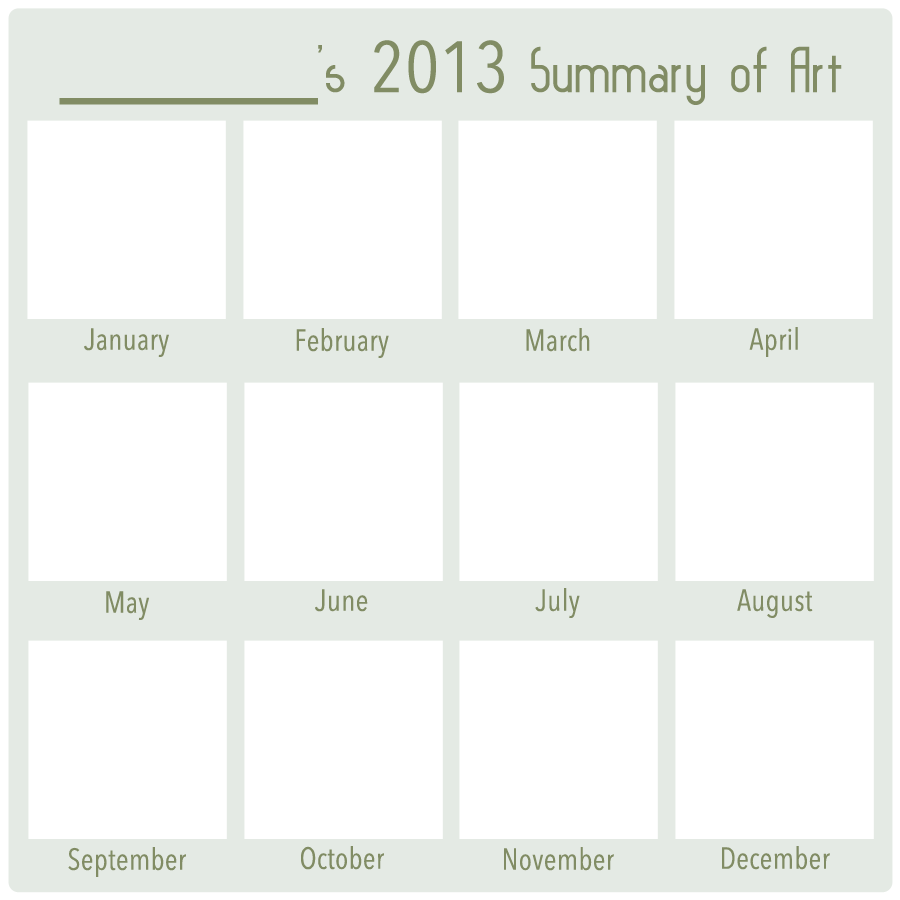 2013 Art Summary BLANK