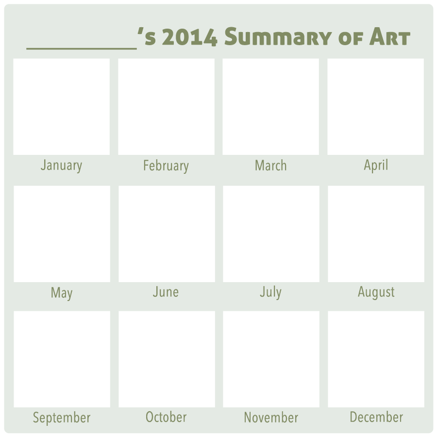 2014 Summary of Art BLANK