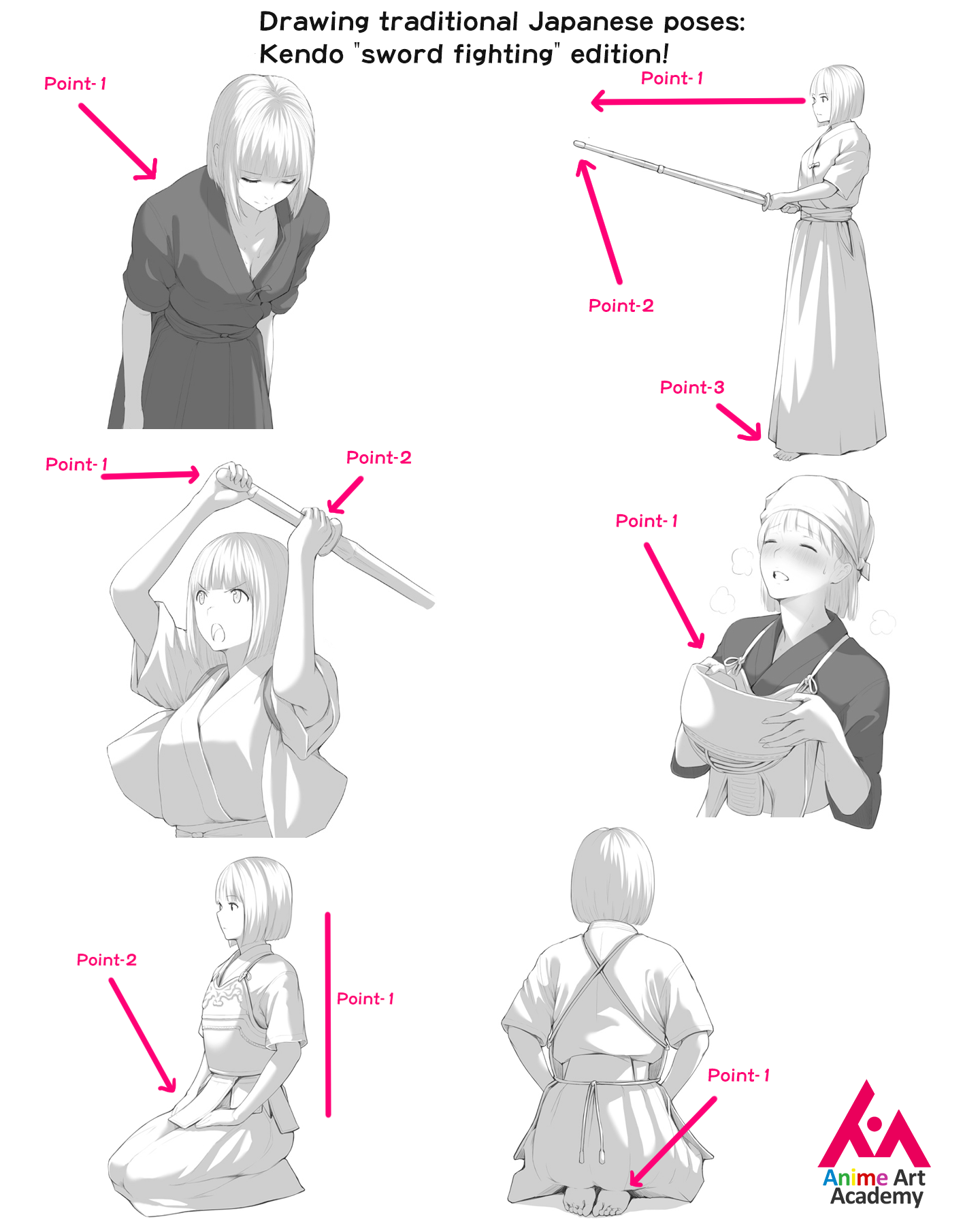 How to Draw ANIME POSES 2 (Anatomy) Tutorial - Step by Step (SWORD