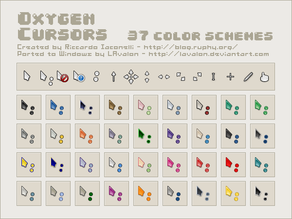 Oxygen Cursors by LAvalon on DeviantArt