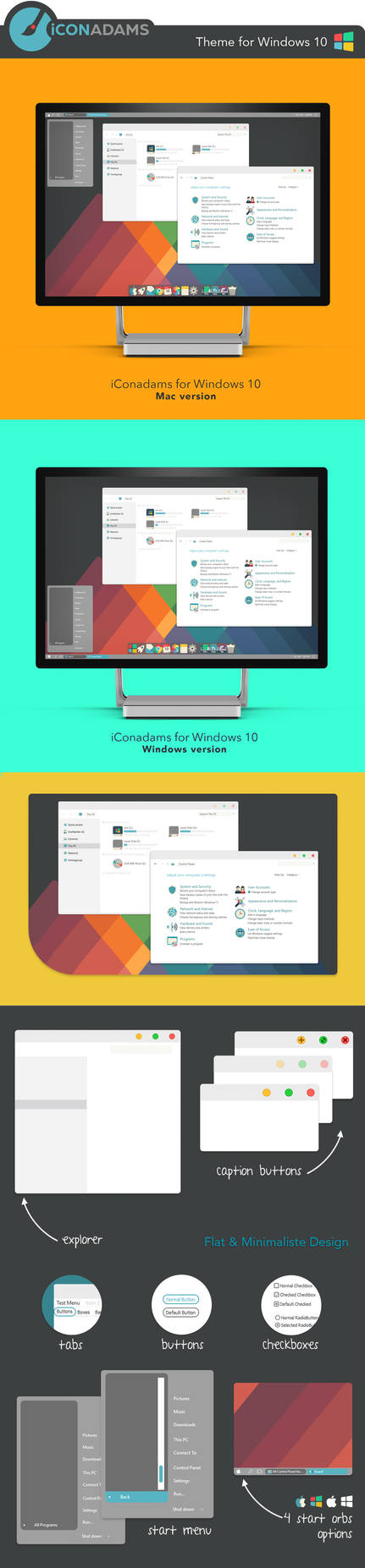 FREE iConadams Theme for Windows 10 by valvator
