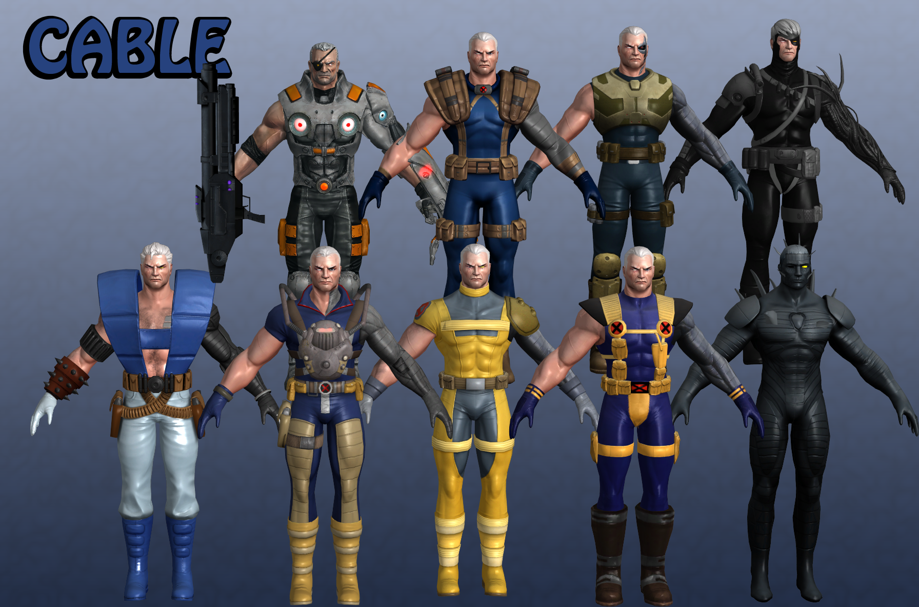 Cable Marvel Heroes XNALara