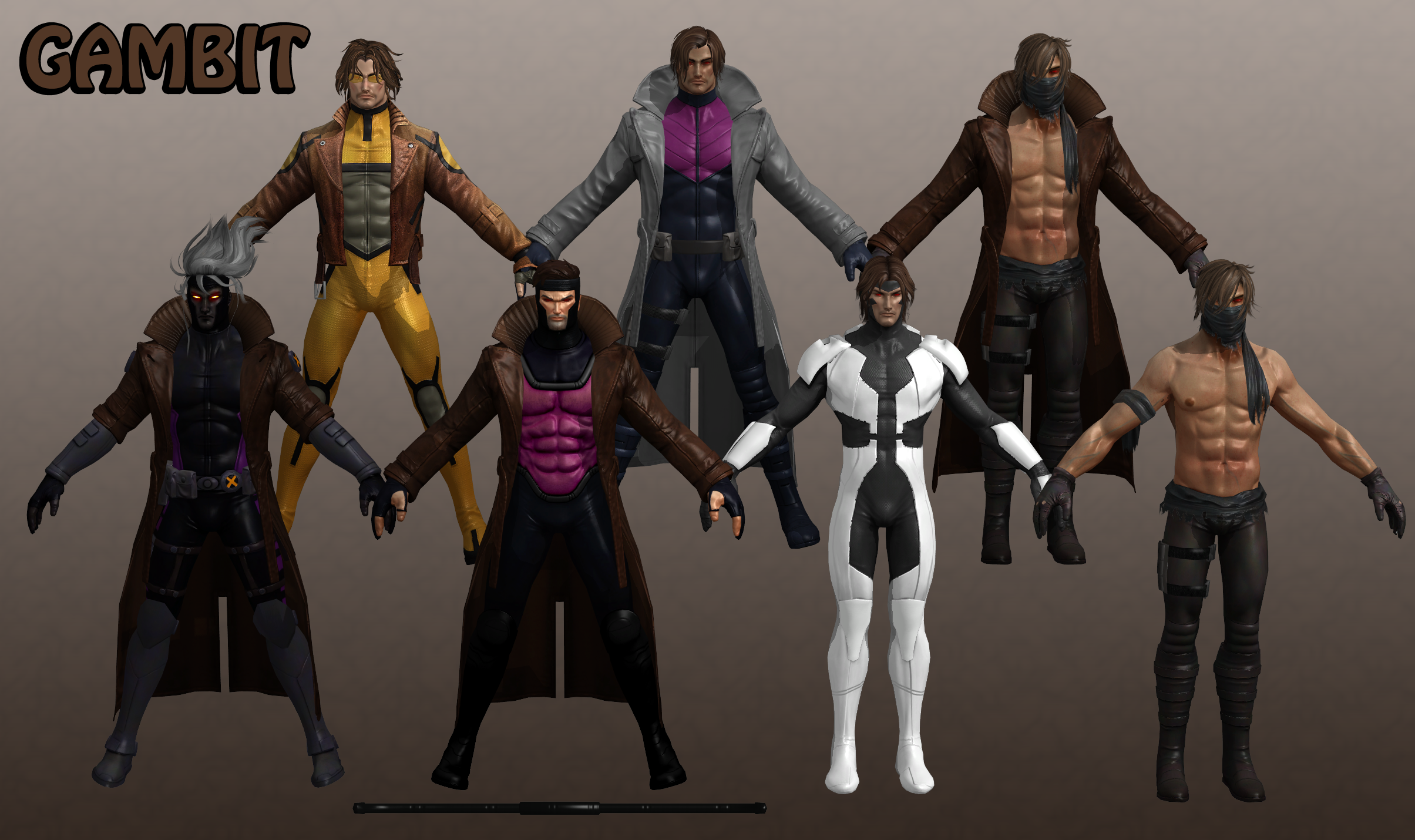 Gambit - Marvel Heroes Complete Costume List