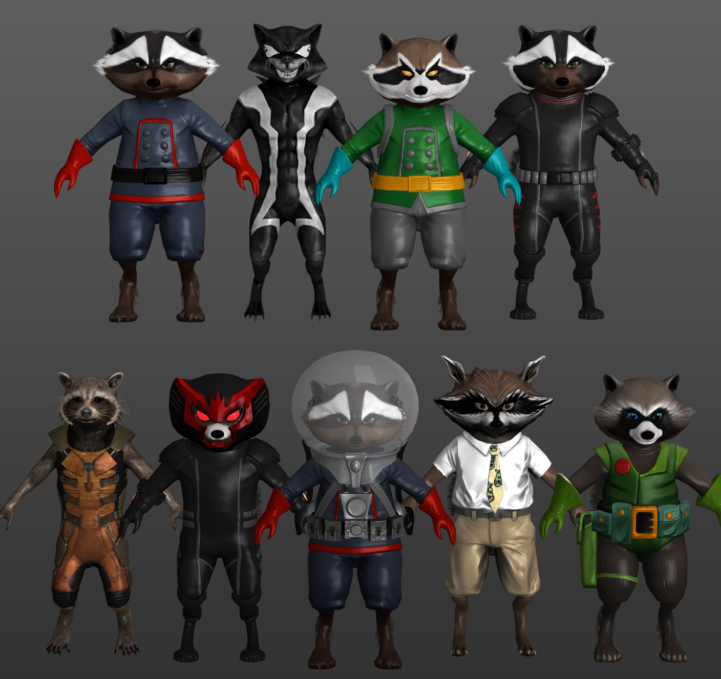 Rocket Raccoon Pack Marvel Heroes XNALara