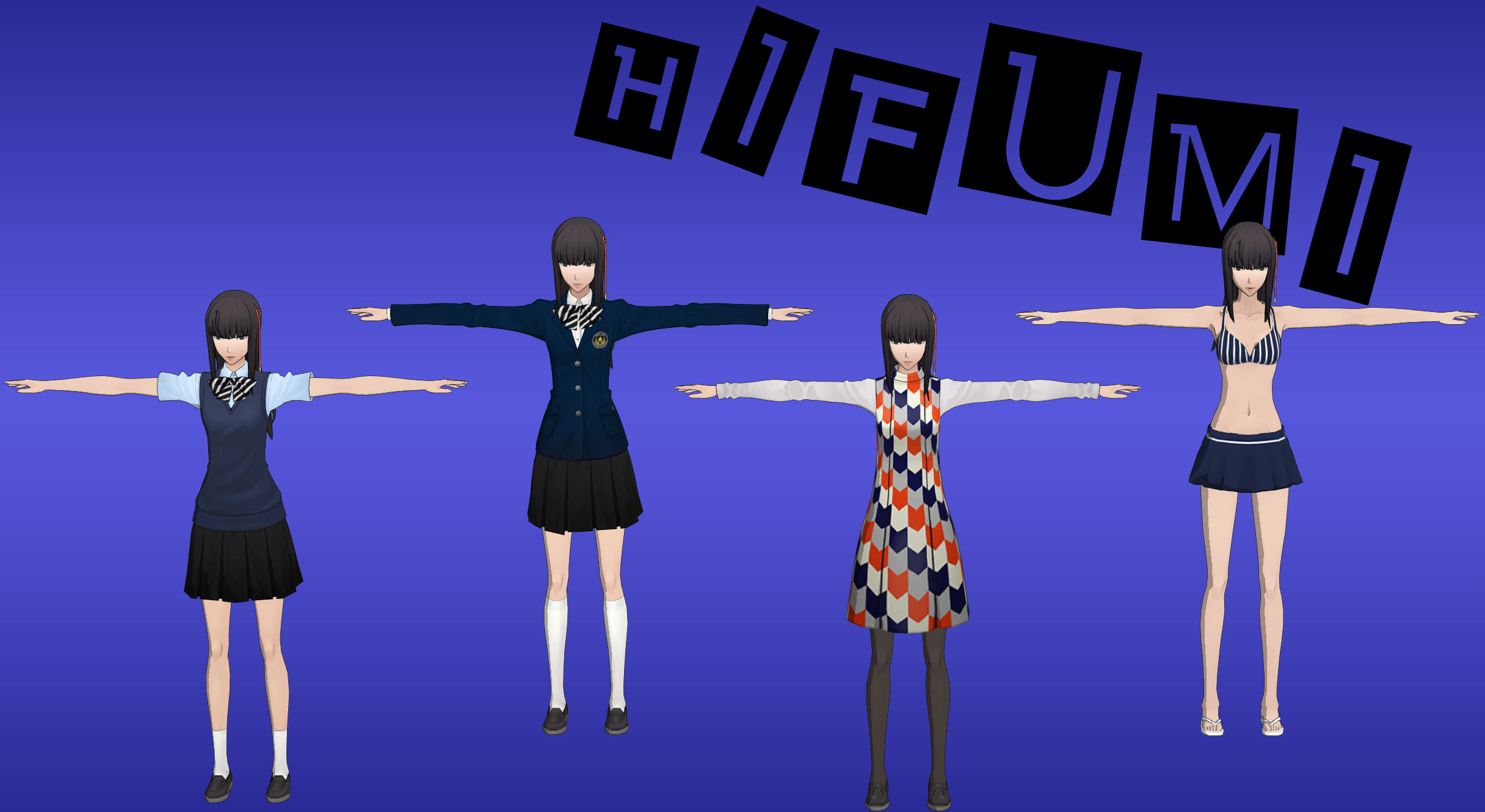 Persona 5: Hifumi Pack XNALara (Update 1) by Xelandis on DeviantArt