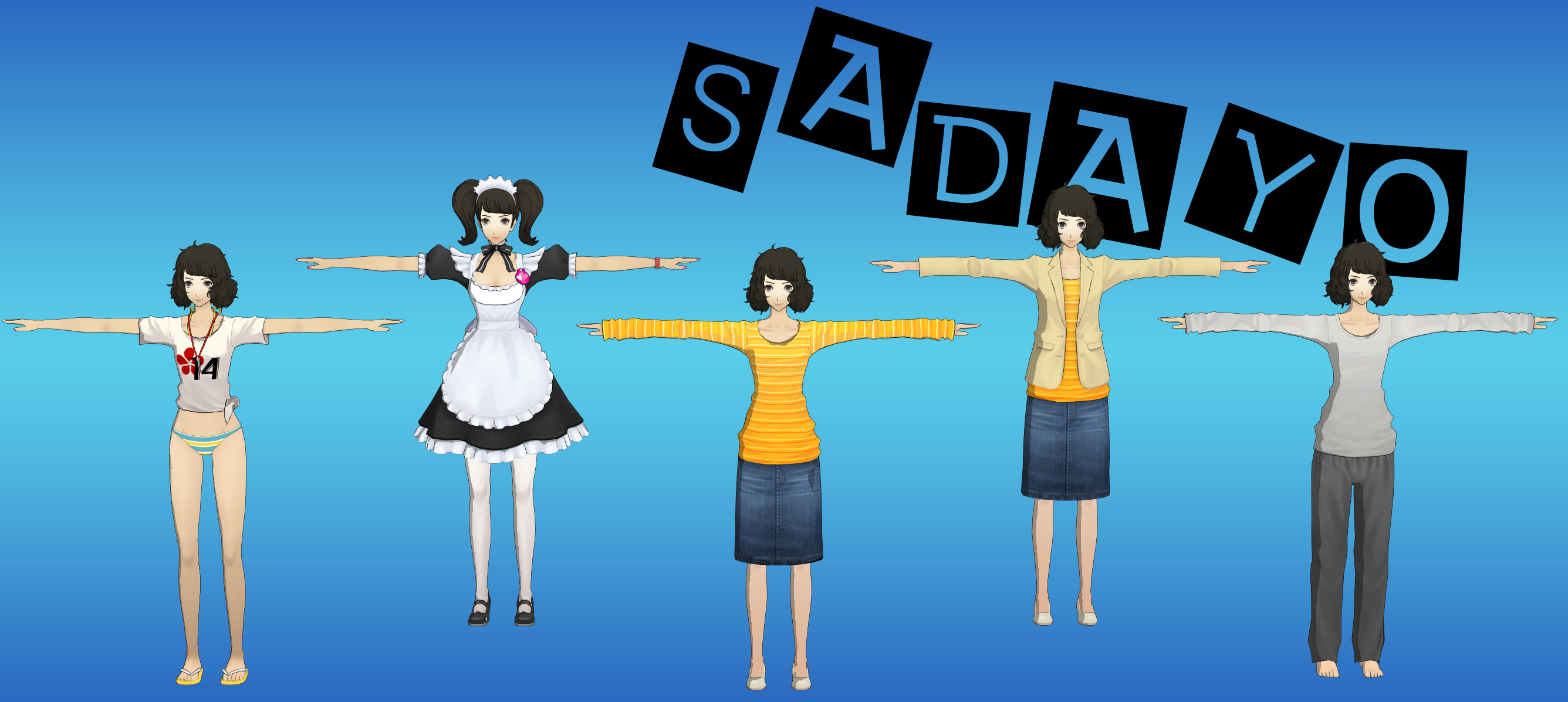 Persona 5: Sadayo Pack XNALara (Minor Update) by Xelandis on DeviantArt