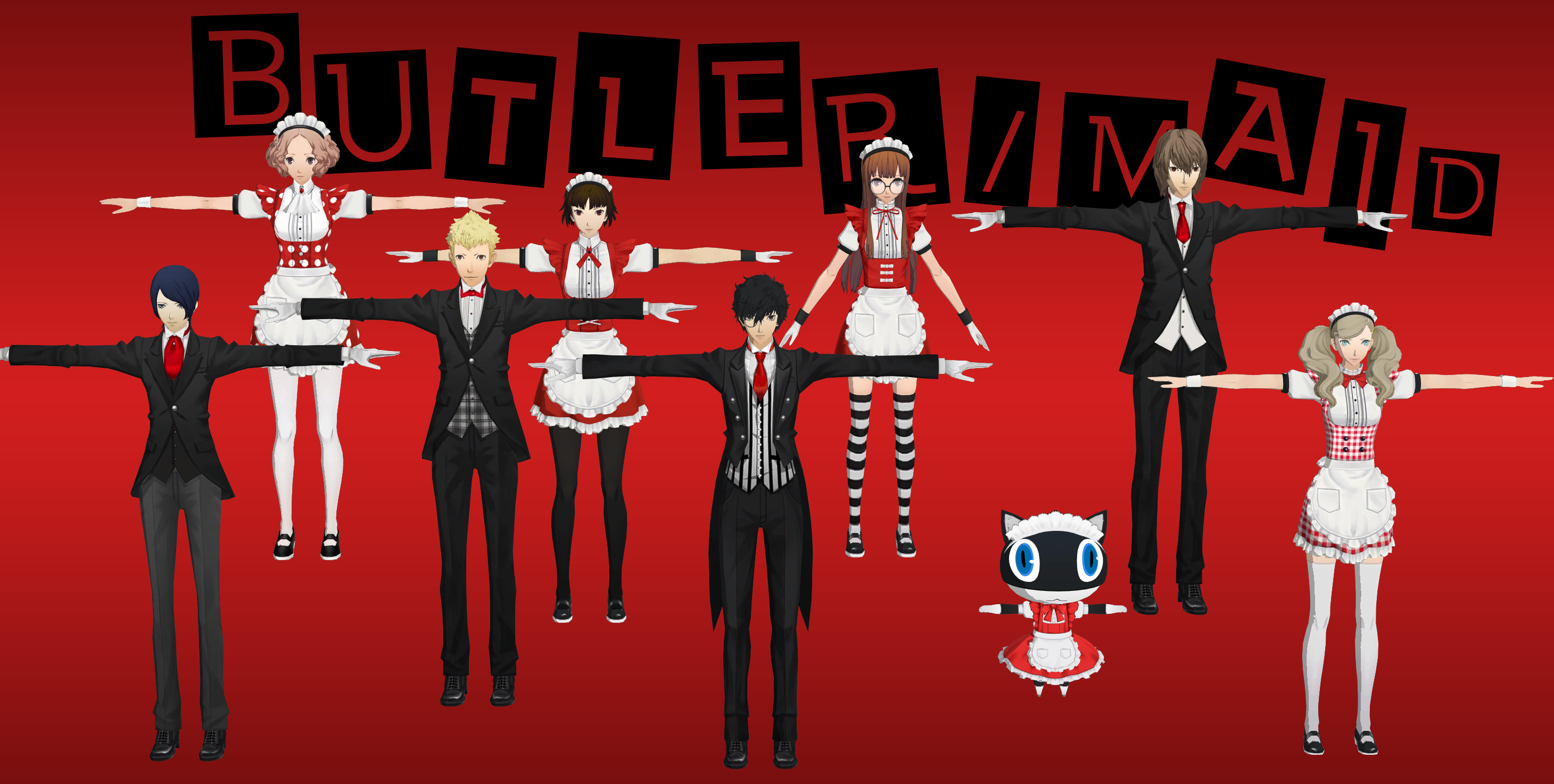 Persona 5: Butler/Maid Pack XNALara by Xelandis on DeviantArt