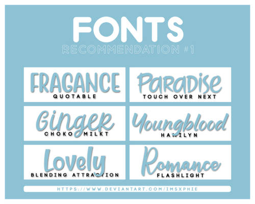 +FONTS PACK RECOMMENDATION #001