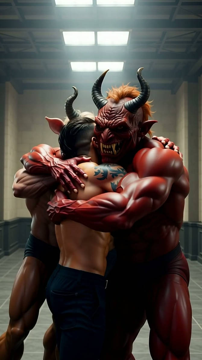 Hug Devil Demonic hug by polbatboy on DeviantArt