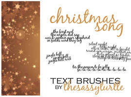 Christmas Song Text Brushes