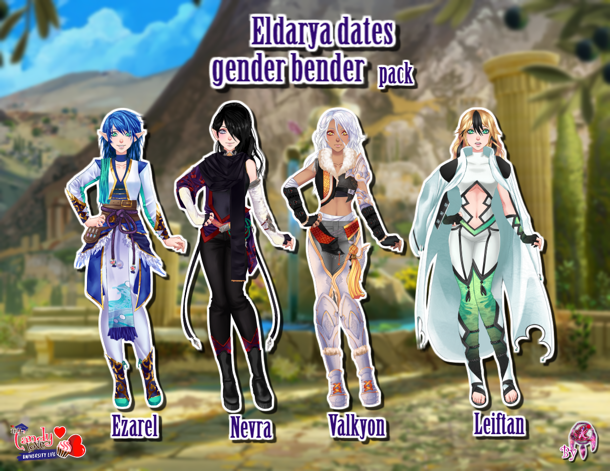 MCL UL pack- Eldarya dates gender bender by FNAFfanart67 on DeviantArt