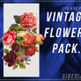 Vintage Flowers Pack -  JPG AND PNG.