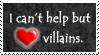 I Love Villains Stamp by Drknz1300