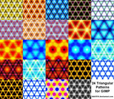 24 Triangle Patterns for GIMP