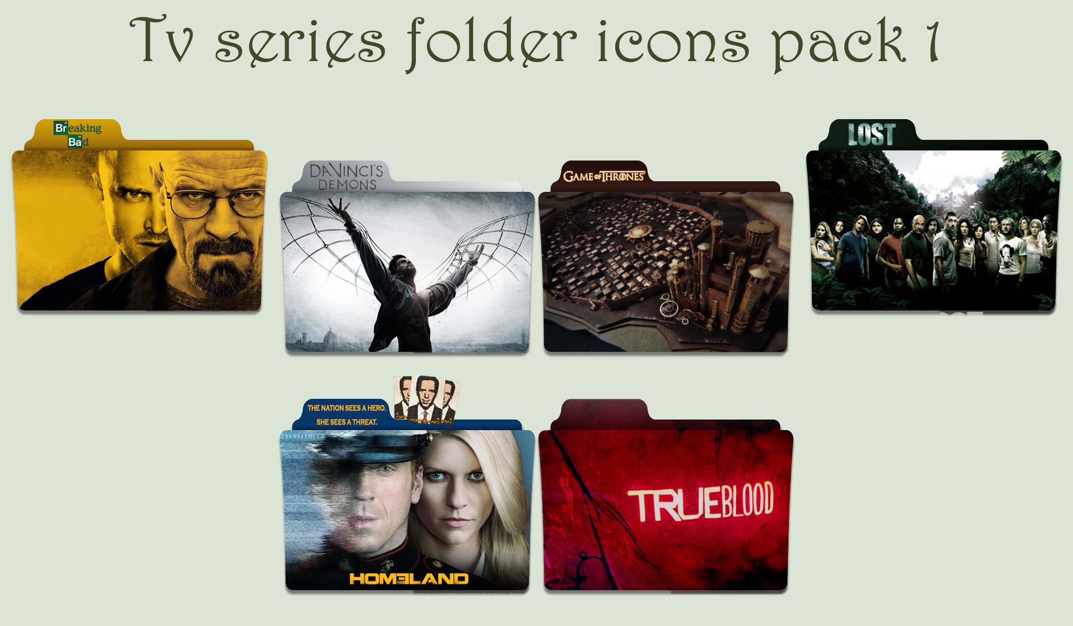 Tv series folder icons pack 1