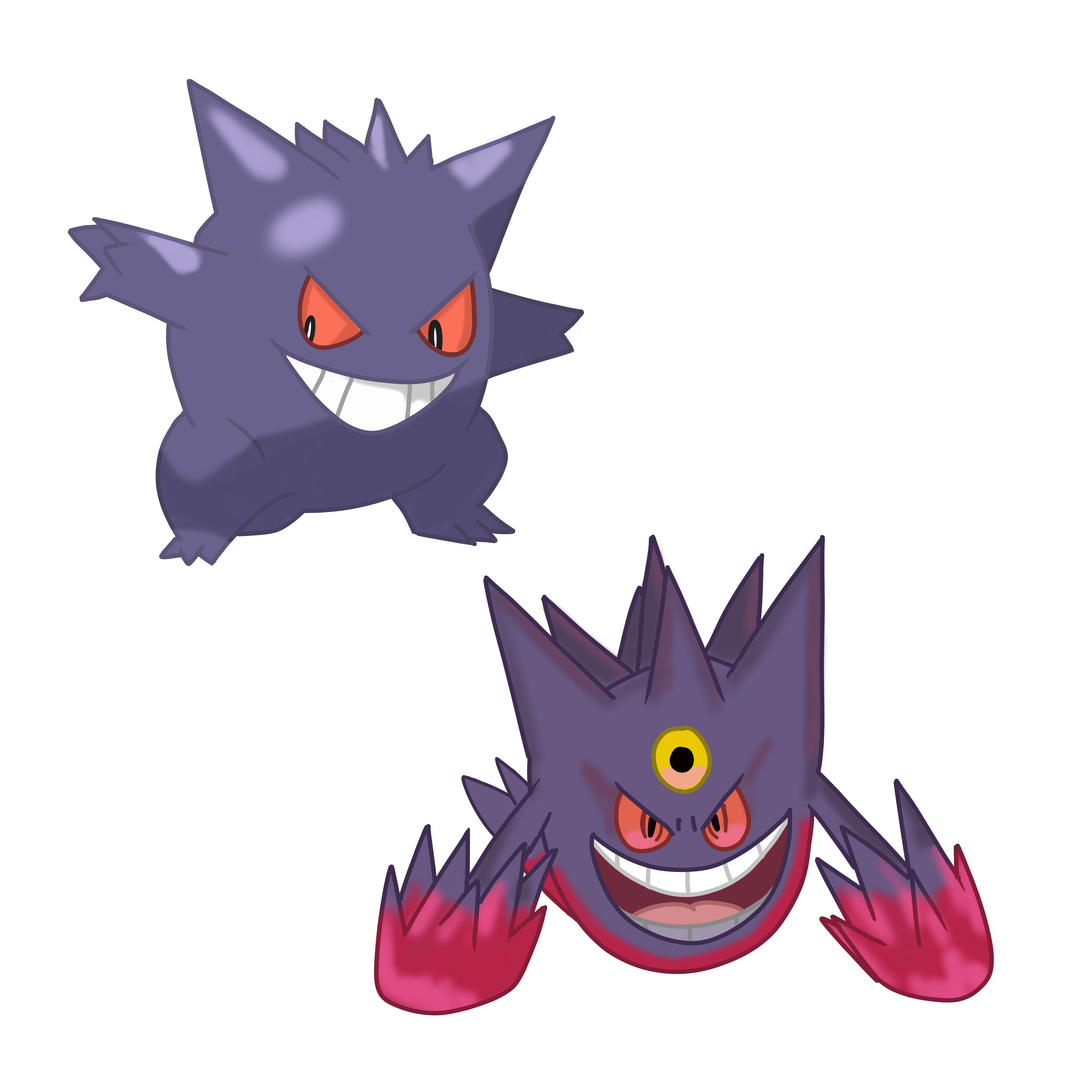 094 Mega Gengar by InProgressPokemon on DeviantArt