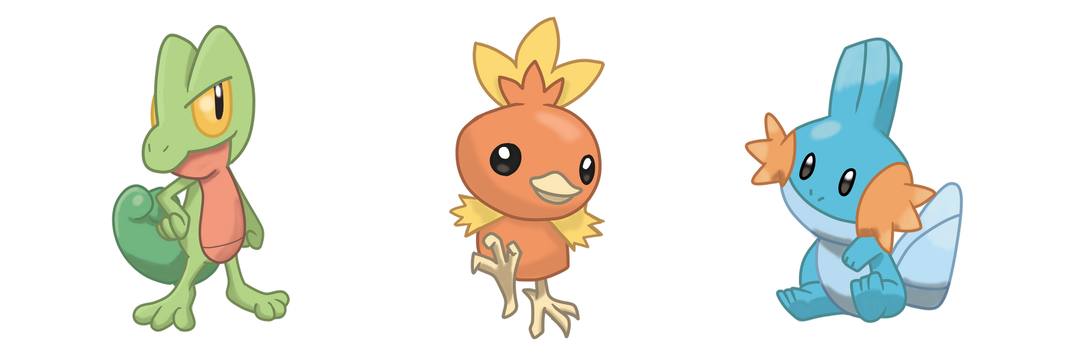 Hoenn Starter Pack by DBurch01 on DeviantArt