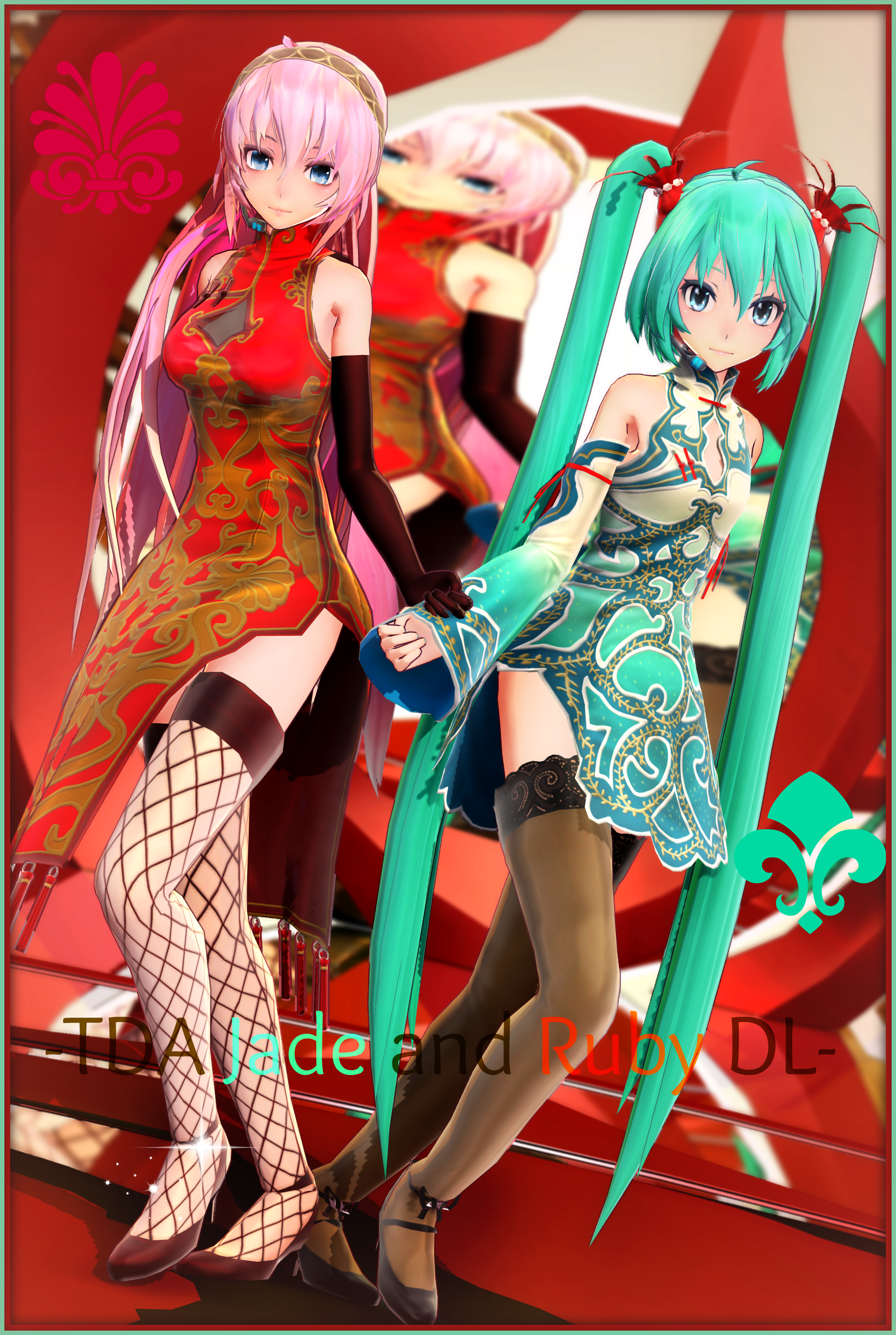 -TDA Hatsune Miku Jade and Megurine Luka Ruby dl-