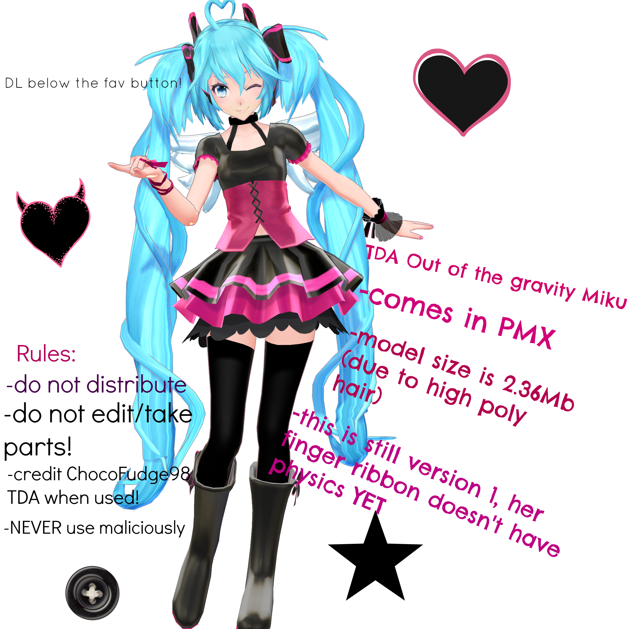 .:TDA out of the gravity Miku v1 download:.