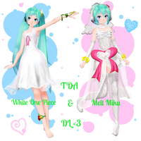 . : TDA White One Piece and Melt Miku dl : .