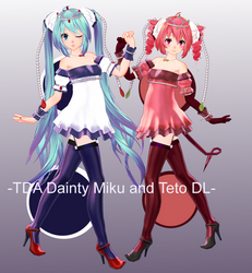 [1000 watchers gift] -TDA Dainty Miku and Teto DL-