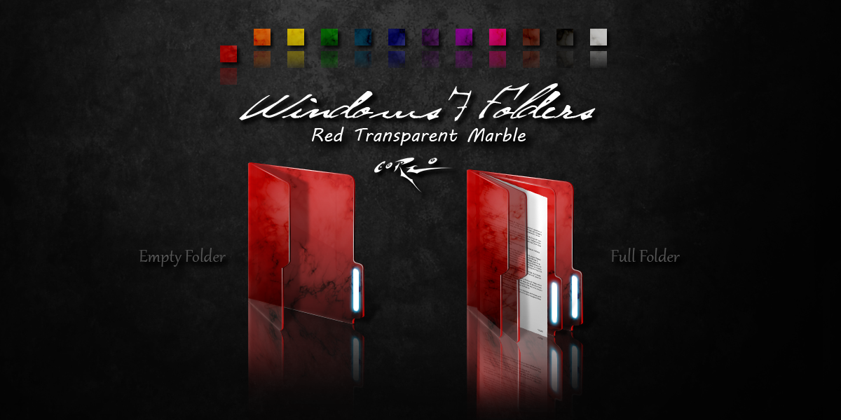 Red Windows 7 Folders by Drawder