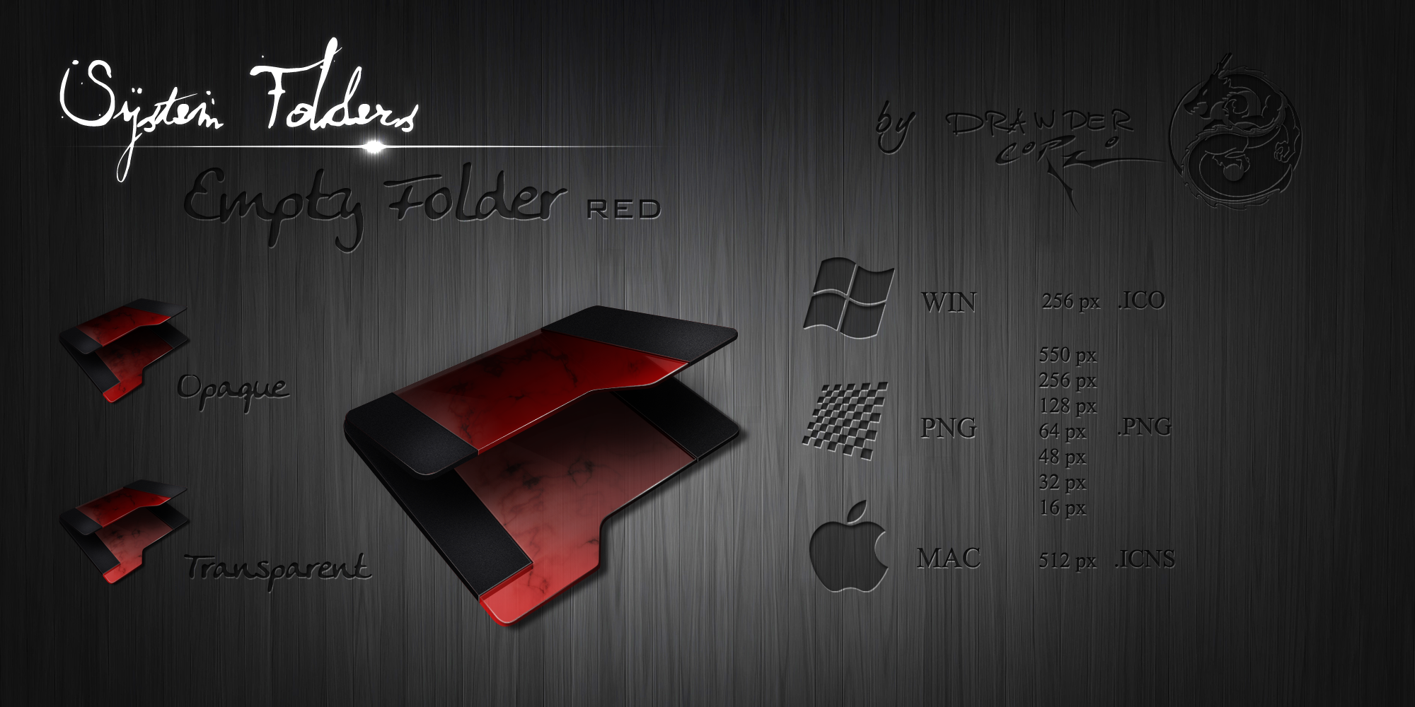 Red Empty Folder Icon by Drawder on DeviantArt