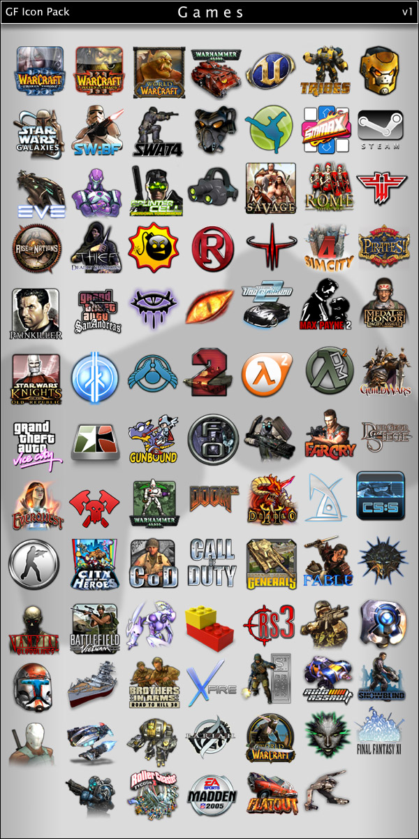 GF icon pack - Games - v1