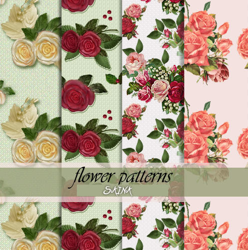 Flowers Patterns by s-a-i-n-a on DeviantArt