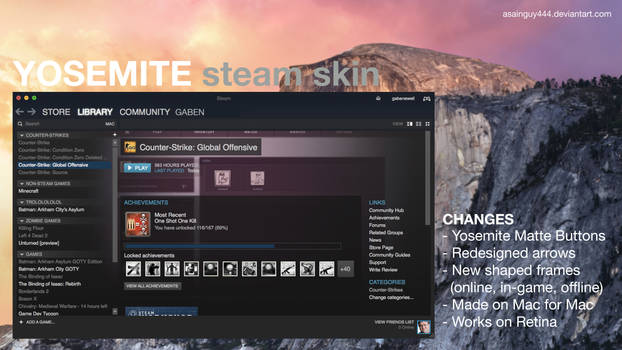 Yosemite Steam Skin (OS X 10.10) [Works on Retina]