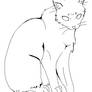 Lineart Cat - Sit