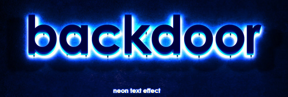 Backdoor Neon Text Effect