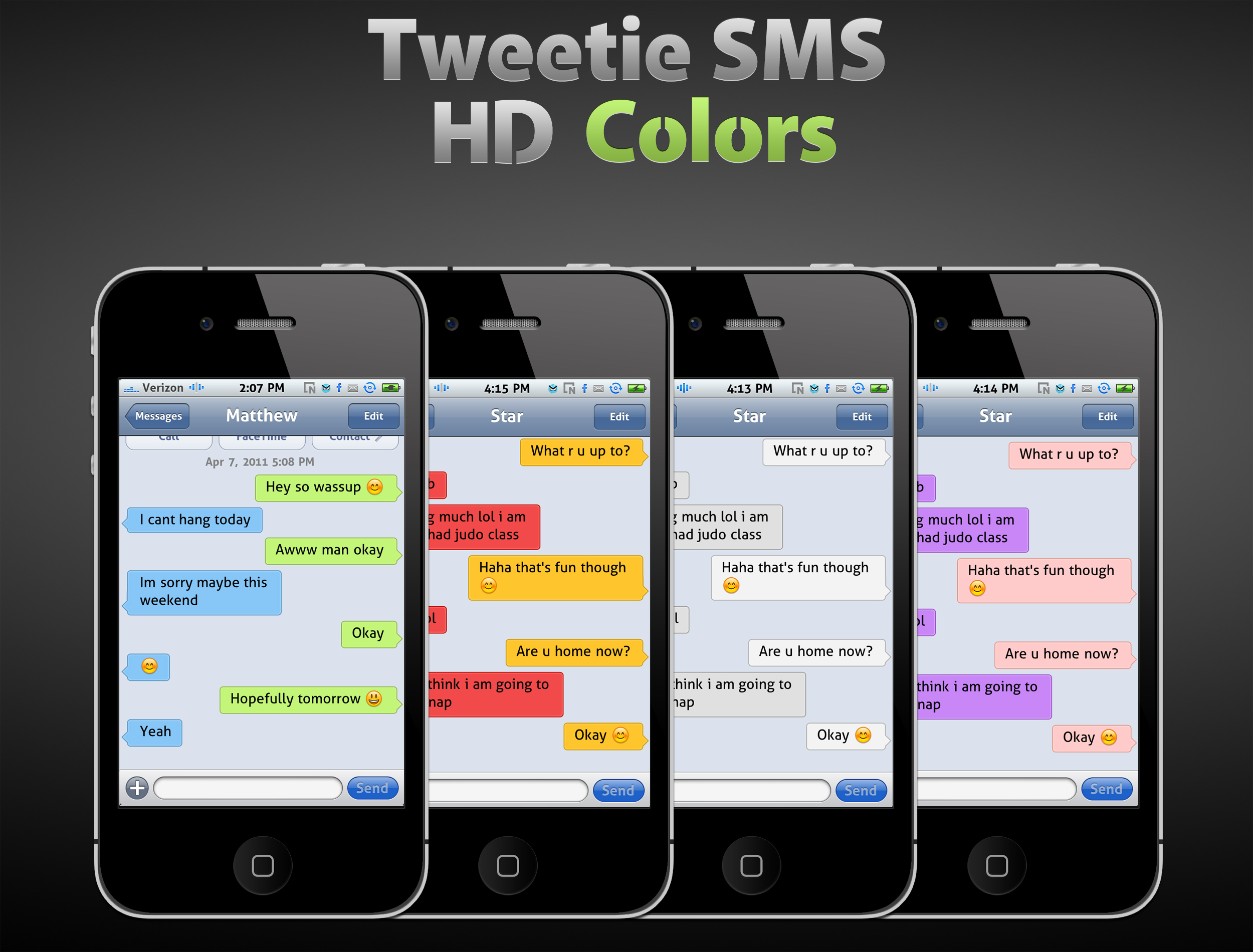 Tweetie SMS HD Colors