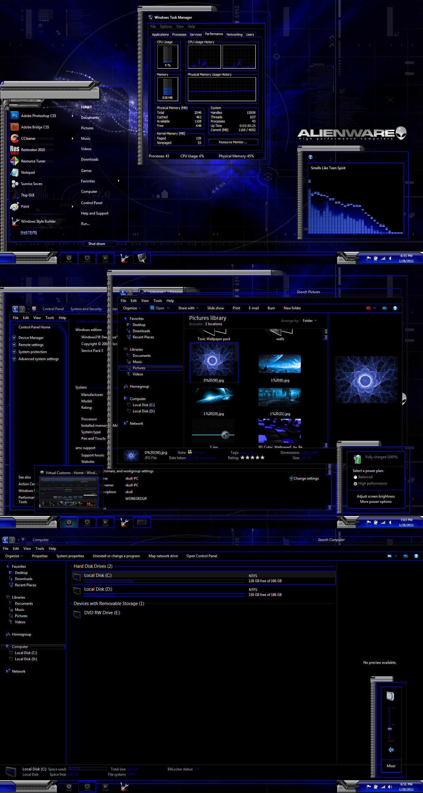 Deep Space Windows 7 theme