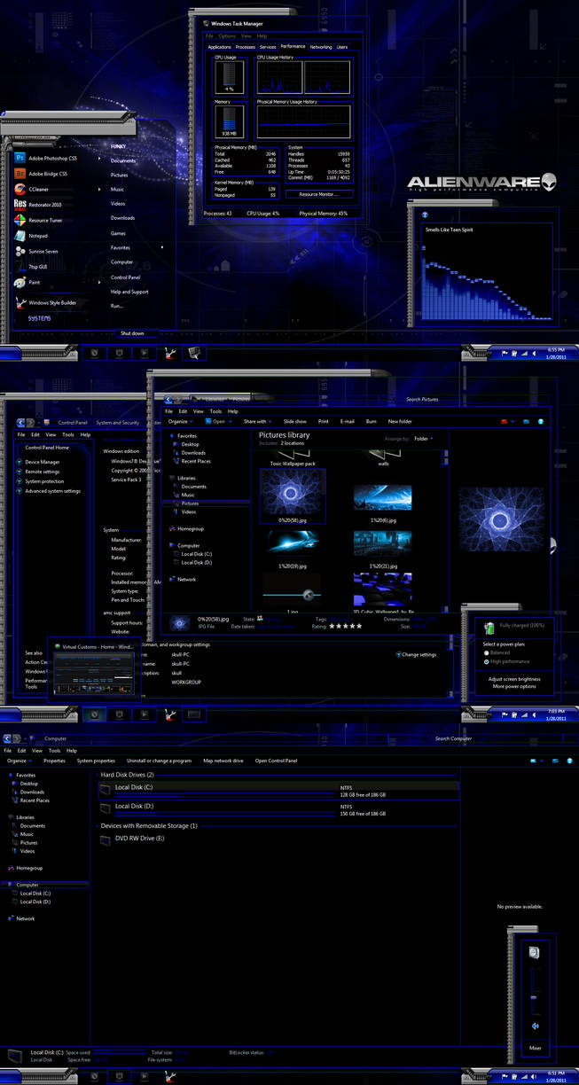 Deep Space Windows 7 theme by Skull1959