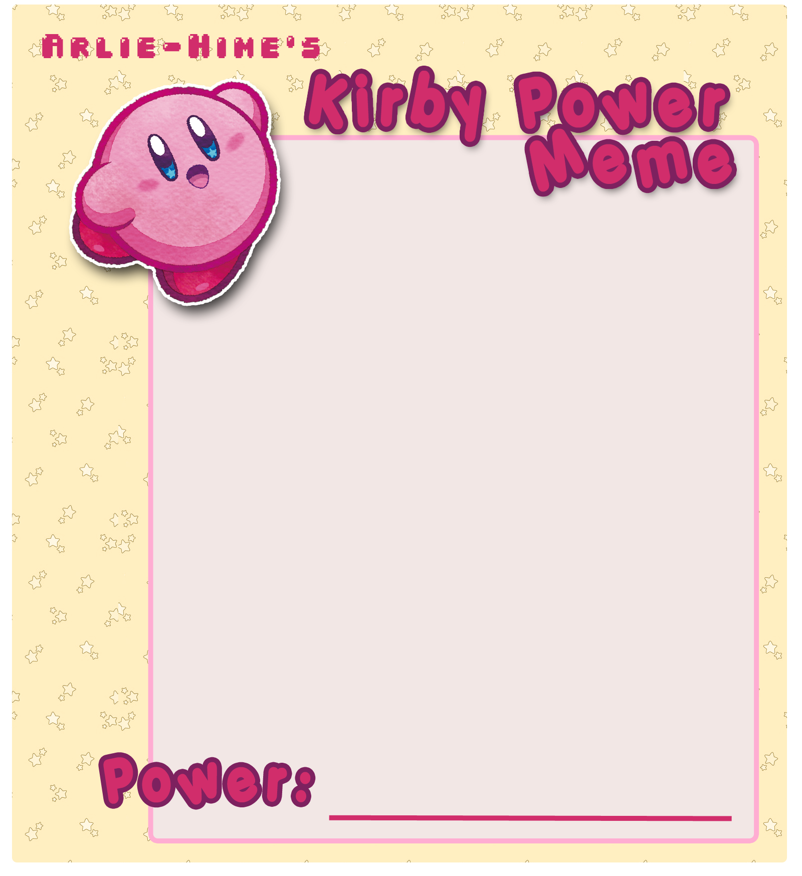 Kirby Power Meme Template by Keaton97 on DeviantArt Kirby Power Meme Template by Keaton97 on DeviantArt