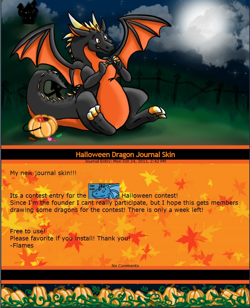 Dragon Halloween Journal Skin