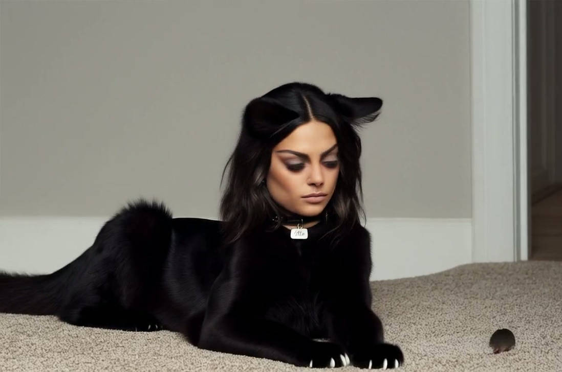 MILA KUNIS PLAYING CAT AND MOUSE 2 by WindyCity1837 on DeviantArt